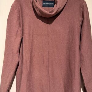 Calvin Klein Women's Cowl Neck Sweater - Dark Mauve
